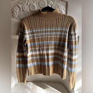 Striped Turtleneck Sweater